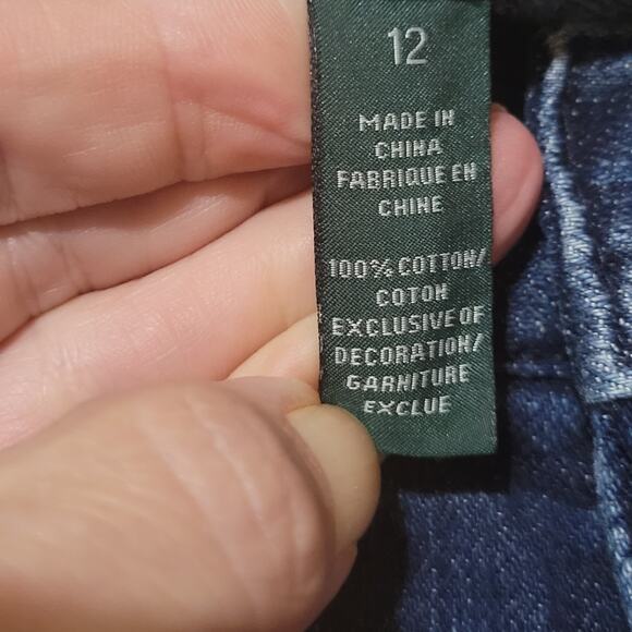 Lauren Ralph Lauren Straight Leg Blue Classic Straight Jeans Embezzled •12 - Picture 6 of 9